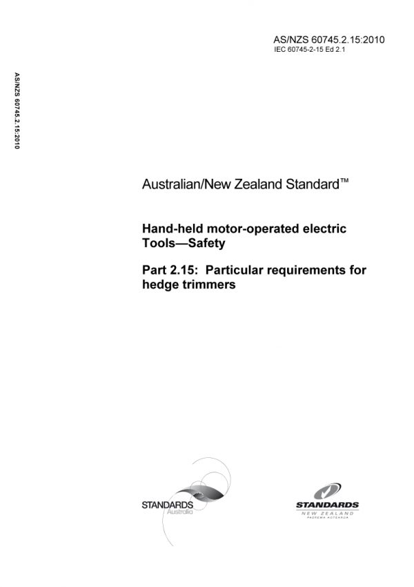 AS/NZS 60745.2.15:2010 PDF