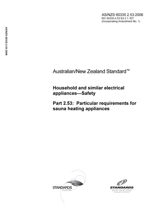 AS/NZS 60335.2.53:2006 PDF