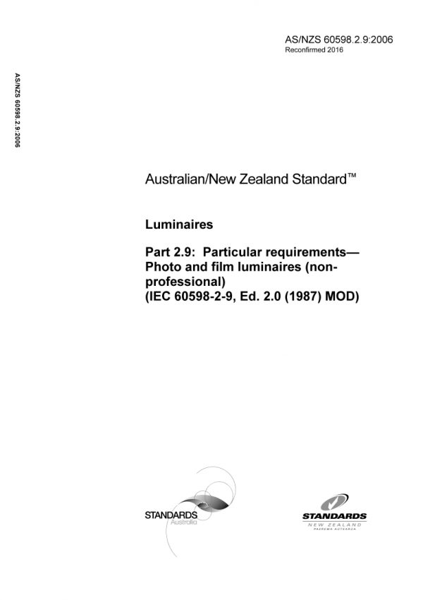 AS/NZS 60598.2.9:2006 PDF