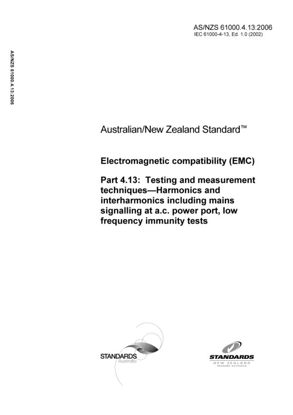 AS/NZS 61000.4.13:2006 PDF