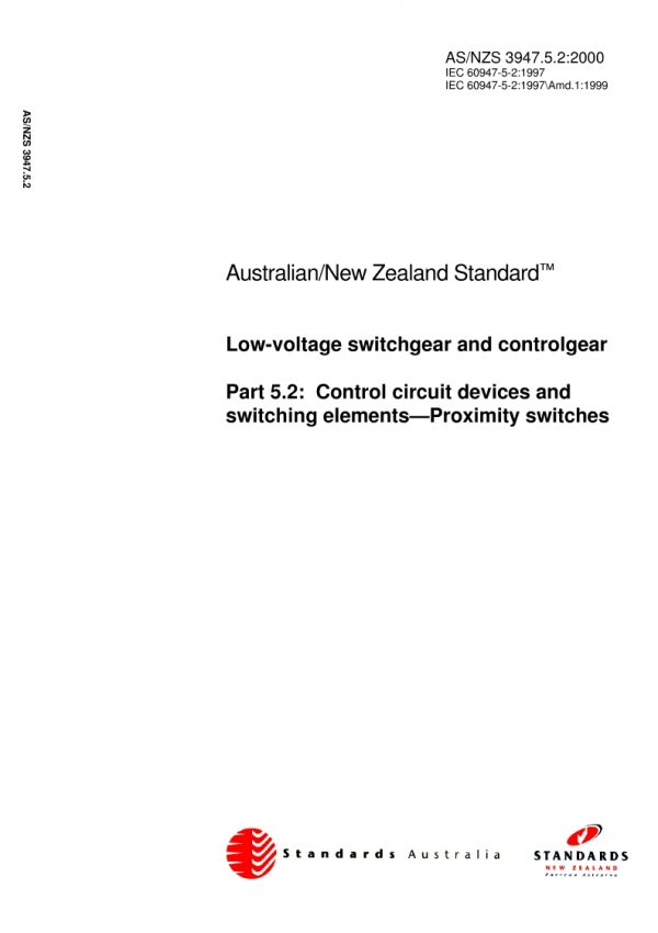 AS/NZS 3947.5.2:2000 PDF