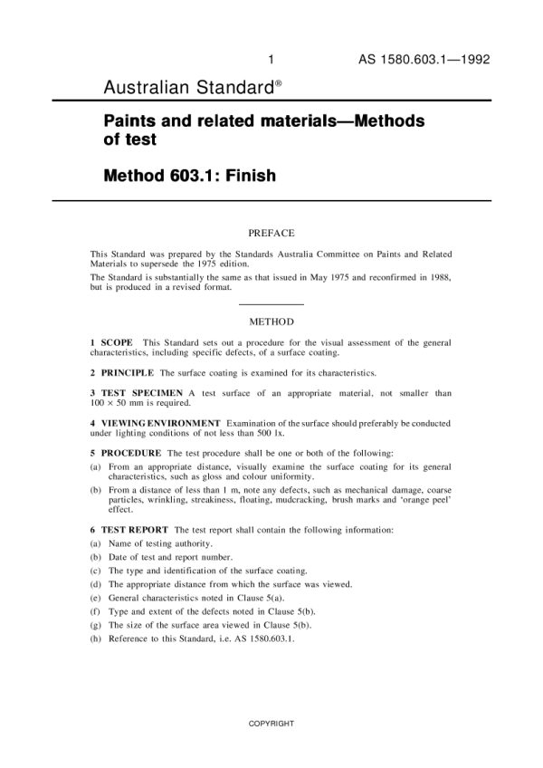 AS 1580.603.1-1992 PDF