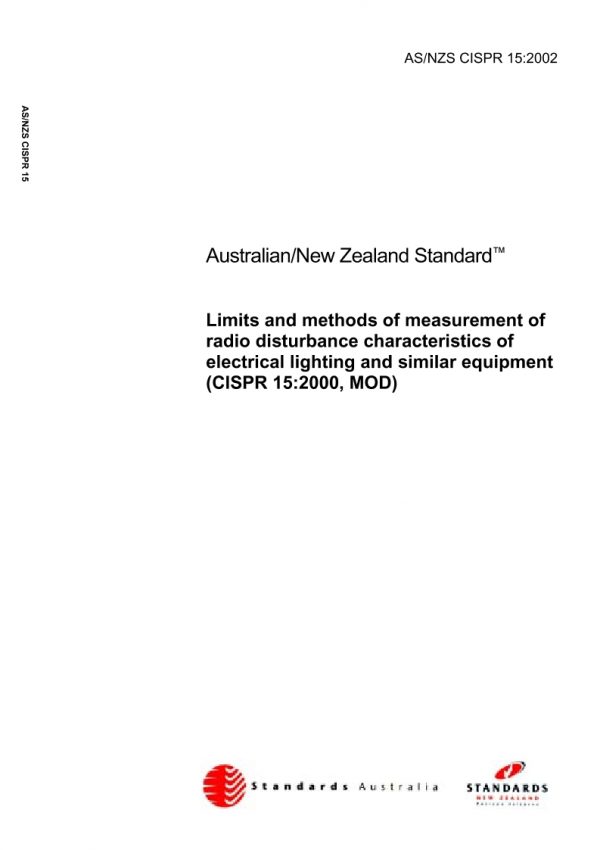 AS/NZS CISPR 15:2002 PDF