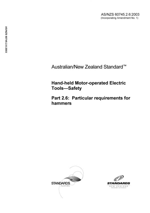 AS/NZS 60745.2.6:2003 PDF